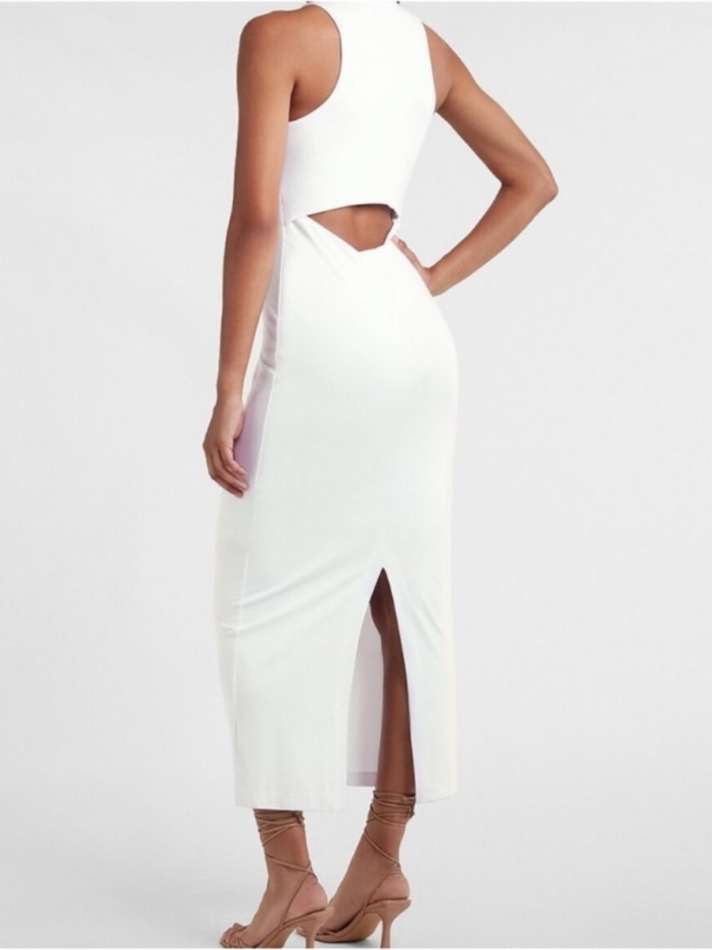 White Express Cutout Dress